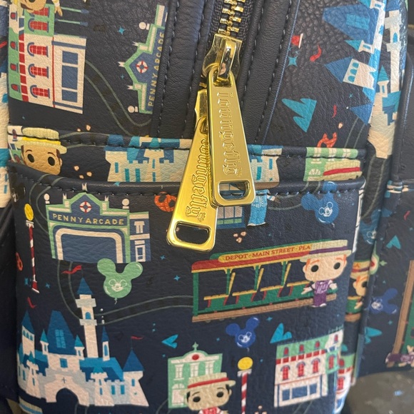 New Disney Park Loungefly Funko Pop Dapper Dans Backpack & 2022 Blue Sequin Ears - Picture 4 of 8